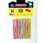 Dogmozz 50 Adet Premium Deri Kalın Burgu Stick Munchy Köpek Kemiği