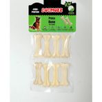 Dogmozz 8x7 cm Beyaz Premium Deri Pres Köpek Kemiği