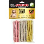Dogmozz Premium Deri Ince Burgu Stick Munchy Köpek Kemiği 50 Adet - 1 Adet - Hardal