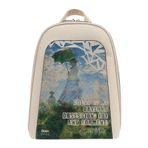 Dogo Claude Monet Woman With a Parasol Muse Tasarım Kadın Vegan Deri Beyaz Sırt Çantası