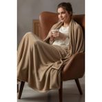 Dogo Home Evoria Wellsoft Peluş Çift Kişilik Tv Battaniyesi 200X220CM | Bej - 200 x 220 cm