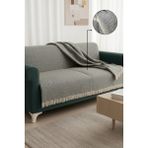 Dogo Home Pamuklu Koltuk Örtüsü 170X210 cm Tekli&üçlü Koltuk,çekyat ve Berjer Için Modern Çizgili Yıkanabilir - 170 x 210 cm - Antrasit