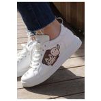Dogo Kadın Vegan Deri Beyaz Friends Till Eternity Harry Potter Tasarım Sneakers