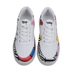 Dogo Kadın Vegan Deri Beyaz Painting in Harmony Tasarım Sneakers