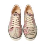 Dogo Kadın Vegan Deri Çok Renkli Paris Mon Amour Tasarım Sneakers