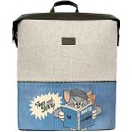 Dogo Unisex Vegan Gri Sırt Çantası - Warner Bros Tom ve Jerry Friends With A Mouse Tasarım - STN - Multi