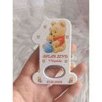 Doğrukan 10 Adet Winnie The Pooh 1 Rakam Açacak Magnet Yenidoğan Doğum Günü Mevlüt Hediyelikleri