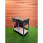 DOĞU70X35 Krom 2mm Lama Izgaralı Portatif Ayaklı Mangal - 70X40