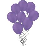 Doğum Günü Balonu Düz Renk Balon 15 Adet - Mor
