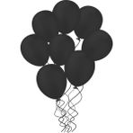 Doğum Günü Balonu Düz Renk Balon 15 Adet - Siyah