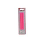 Doğum Günü Pasta Mumu Simli 6 Lı Pembe