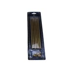 Doğum Günü Pasta Mumu Uzun Boy 18 Cm - 6 Adet Gold