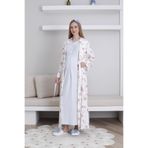 Doğumdan Önce ve Sonrasına Uygun Hamile ve Lohusa Sabahlık-Kısa Kollu Gecelik Set'i-2'li Anne Set'i Mavi XL Beden