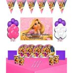 Doğumgünüparti Rapunzel Disney Afişli 24 Kişilik Doğum Günü Parti Süsleri Malzemeleri Seti