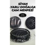 Doğuş Mutfak 2 ADET Ayarlı Cam Menfezi Doğalgaz Menfez Kapağı Siyah