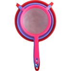 Doğuş Mutfak Plastik Süt Süzgeci 14-17-20 cm Süzgeç 3 Lü Set - 3 Adet