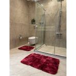Doğuş Peluş Halı Batik Tavşan Fuşya Kaymaz Tabanlı 2'li Banyo Halısı Seti