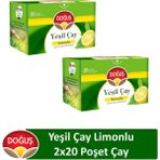 Doğuş Yeşil Çay Limonlu 20'li x 2 Adet - Bitki Çayı