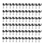 DOITOOL 100 adet Siyah Kablo Klipsleri, Yuvarlak Kablo Klipsleri, Elektrik Teli Duvar Klipsleri, Ev Ofis TV USB Organize Teller için Çelik Tırnak Klipsleri (4mm)