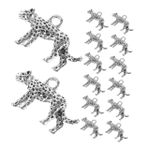 DOITOOL 20 Adet DIY Takı Yapımı Takılar 3d Leopar Kolye Alaşım Hayvan Aksesuarları DIY El Sanatları Bilezikler Küpe Kolye Takı Yapımı