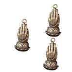 DOITOOL 3 Adet Ev Dekorasyonu Süsleme Feng Shui Charms Kolye El Kolye Dekorasyon Dekoratif Heykel Masaüstü Buda El Heykeli Buda El Modeli Masaüstü Heykel Masaüstü Pirinç