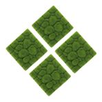 DOITOOL 4 Adet Simüle yosun köpük tahtası şeffaf pvc takı yavru kedi dekorasyon yosun duvarı bitki duvarı yosunu yosun yosunu yapay yosun duvar matı simülasyon yapay yosun mat Green