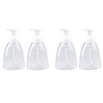 DOITOOL 4 Parça Köpüklü Sabunluk Pompa Şişeleri Plastik Boş El Sıvı Sabun Şişesi Mutfak Banyo Gezisi için 300 ml (Rastgele Başlık Rengi)