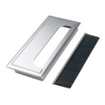 DOITOOL Kablo Deliği Kapağı Şerit Tel Gizleyici Masa Kordon Deliği Kapağı Çıkış Kablosu Kapağı Tel Kapağı Tel Düzenleyici Kablo Çıkışı Kapak Plakası Ofis Masası Alüminyum Alaşım Beyaz