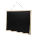 DOITOOL Kordon Ahşap Kara Tahta Duvar Asılı Yazı Tahtası Burcu 40x30 Cm Rustik Dekoratif Asılı Kara Tahta Ahşap Çerçeve Ile