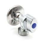 DOJA Barcelona | Tip M | 1/2 inç x 3/4 inç M | Krom kaplama pirinç köşe vanası | Evrensel bariyer vanası: Valf çamaşır makinesi, bulaşık makinesi, lavabo, su bağlantısı, bulaşık makinesi, gider