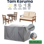 Dokaca Gri 160X100X80 Dış Mekan Mobilya Koruma Örtüsü Bahçe Mobilya Örtüsü Su ve Toz Geçirmez - 100x160