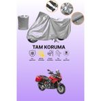 Dokaca Gri Aprilia Caponord 1200 Abs Travel Pack Uyumlu Motosiklet Brandası, Koruyucu Örtü, Motor Branda - Gri Arka Çanta ve Kilit Uyumsuz