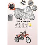Dokaca Gri Arka Çanta Uyumlu Apachi 4V Cross Uyumlu Motor Brandası, Koruyucu Örtü