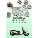 Dokaca Gri Arka Çanta Uyumlu Arora Ar 150-T Uyumlu Motor Brandası, Koruyucu Örtü