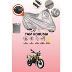 Dokaca Gri Arka Çanta Uyumlu Arora CR250 Uyumlu Motor Brandası, Koruyucu Örtü