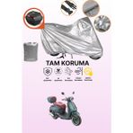 Dokaca Gri Arka Çanta Uyumlu Arora Mojito 125 Uyumlu Motor Brandası, Koruyucu Örtü