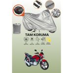 Dokaca Gri Arka Çanta Uyumlu Bisan Tornado Fkt 150 Uyumlu Motor Brandası, Koruyucu Örtü