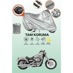 Dokaca Gri Arka Çanta Uyumlu Harley-Davidson Dyna Super Glide Custom Fxdcı Uyumlu Motosiklet Brandası