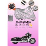 Dokaca Gri Arka Çanta Uyumlu Harley-Davidson Electra Glide Standard Flhtı Uyumlu Motosiklet Brandası