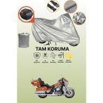 Dokaca Gri Arka Çanta Uyumlu Harley-Davidson Flhtk Electra Glide Ultra Uyumlu Motosiklet Brandası