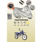 Dokaca Gri Arka Çanta Uyumlu Kanuni Cross 250 Uyumlu Motor Brandası, Koruyucu Örtü