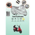 Dokaca Gri Arka Çanta Uyumlu Kuba Trendy 50 Uyumlu Motor Brandası, Koruyucu Örtü
