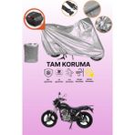 Dokaca Gri Arka Çanta Uyumlu Mondial Vulture I-E Uyumlu Motor Brandası, Koruyucu Örtü