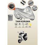 Dokaca Gri Arka Çanta Uyumlu Sym Gts 250I Evo Uyumlu Motor Brandası, Koruyucu Örtü