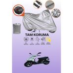 Dokaca Gri Arka Çanta Uyumlu Sym Jet 100 Uyumlu Motor Brandası, Koruyucu Örtü