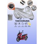 Dokaca Gri Arka Çanta Uyumlu Sym Jet x 125 Uyumlu Motor Brandası, Koruyucu Örtü
