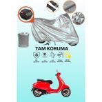 Dokaca Gri Arka Çanta Uyumlu Vespa Sprint S 125 Uyumlu Motor Brandası, Koruyucu Örtü