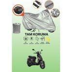 Dokaca Gri Arka Çanta Uyumlu Vespa Sprint S 150 Uyumlu Motor Brandası, Koruyucu Örtü