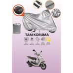 Dokaca Gri Arka Çanta Uyumlu Yamaha Cygnus L Uyumlu Motor Brandası, Koruyucu Örtü