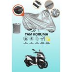 Dokaca Gri Arka Çanta Uyumlu Yamaha Tricity 125 Uyumlu Motor Brandası, Koruyucu Örtü